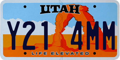 UT license plate Y214MM