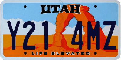 UT license plate Y214MZ