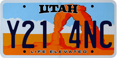 UT license plate Y214NC