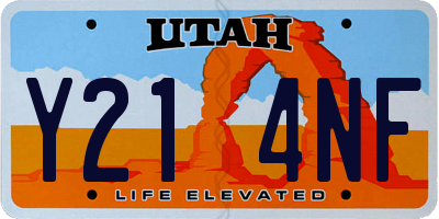 UT license plate Y214NF