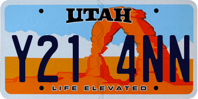 UT license plate Y214NN