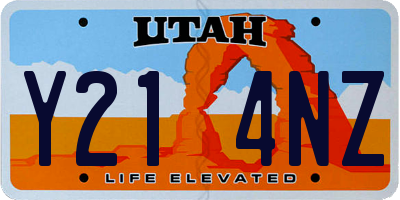 UT license plate Y214NZ
