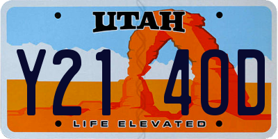 UT license plate Y214OD