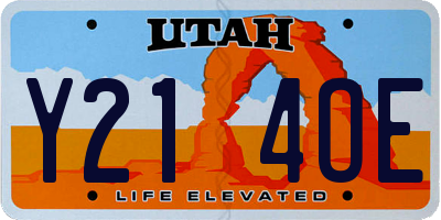 UT license plate Y214OE