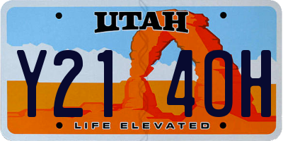 UT license plate Y214OH