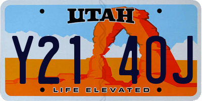 UT license plate Y214OJ