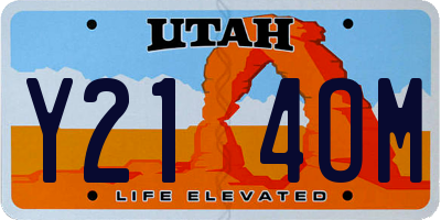 UT license plate Y214OM