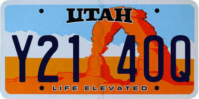 UT license plate Y214OQ