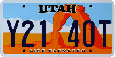 UT license plate Y214OT