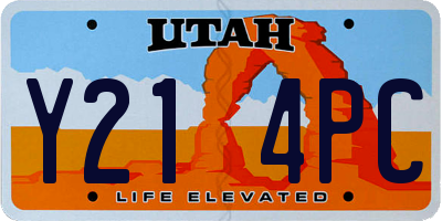UT license plate Y214PC