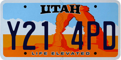 UT license plate Y214PD