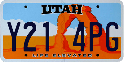 UT license plate Y214PG