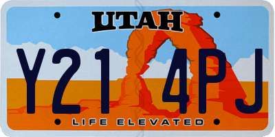 UT license plate Y214PJ