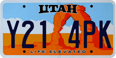 UT license plate Y214PK