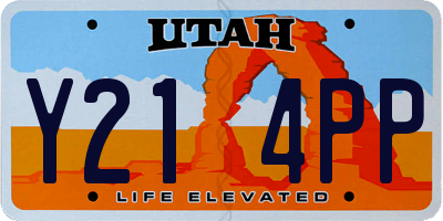 UT license plate Y214PP