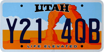 UT license plate Y214QB
