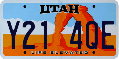 UT license plate Y214QE