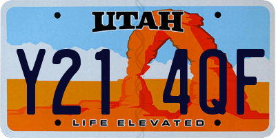 UT license plate Y214QF