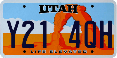 UT license plate Y214QH