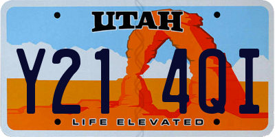 UT license plate Y214QI