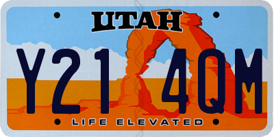 UT license plate Y214QM