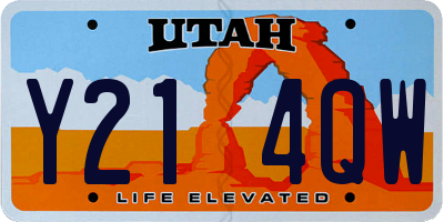 UT license plate Y214QW