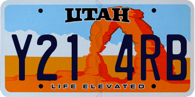 UT license plate Y214RB