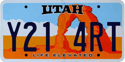 UT license plate Y214RT