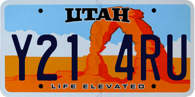 UT license plate Y214RU