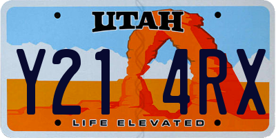 UT license plate Y214RX