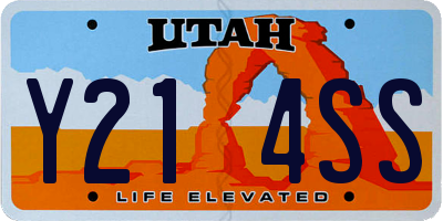 UT license plate Y214SS