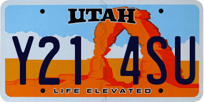 UT license plate Y214SU