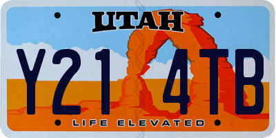 UT license plate Y214TB
