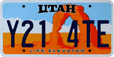 UT license plate Y214TE