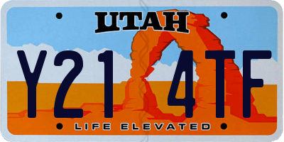 UT license plate Y214TF