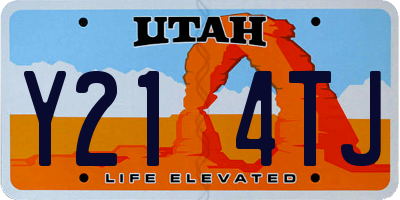 UT license plate Y214TJ