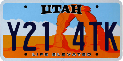 UT license plate Y214TK