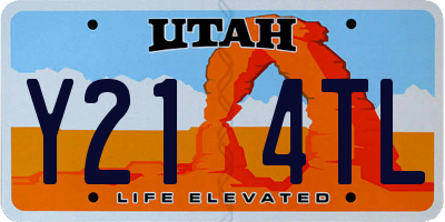 UT license plate Y214TL
