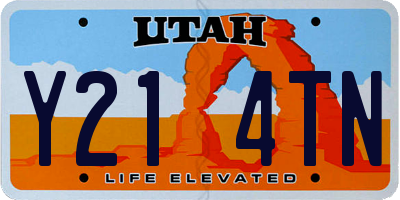 UT license plate Y214TN