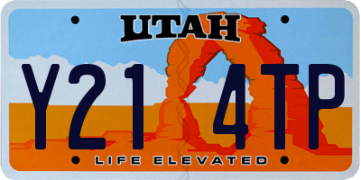 UT license plate Y214TP