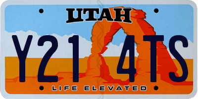 UT license plate Y214TS