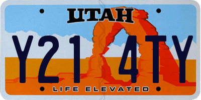 UT license plate Y214TY