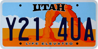 UT license plate Y214UA
