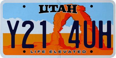 UT license plate Y214UH