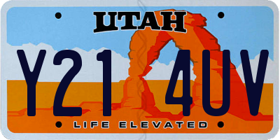 UT license plate Y214UV