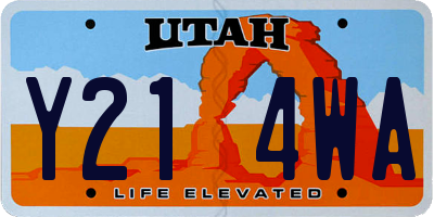 UT license plate Y214WA