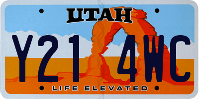 UT license plate Y214WC