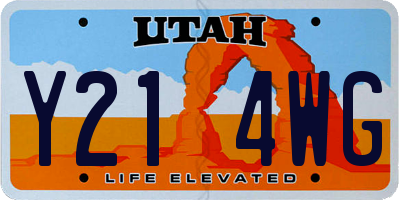 UT license plate Y214WG