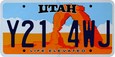 UT license plate Y214WJ