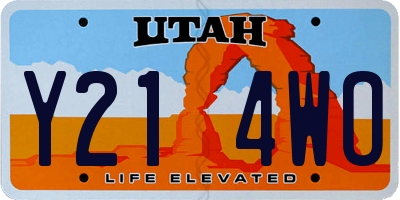 UT license plate Y214WO